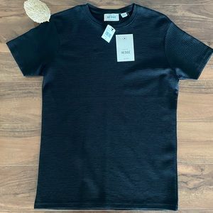 Hedge Black Striped Men’s Crew Shirt New size Small
